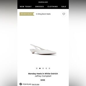 Jeffrey Campbell White Ostrich Slingback Heels